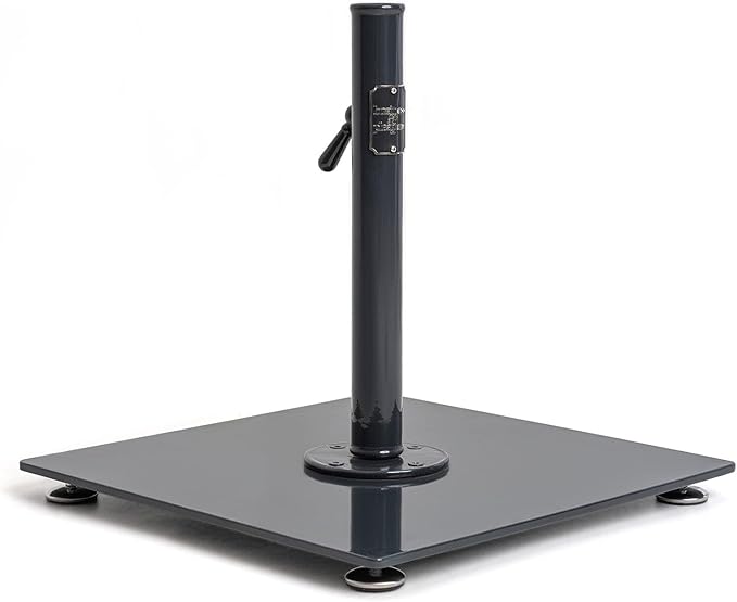 Business & Pleasure Co. Classic Patio Umbrella Base - Fits 6' to 11' Patio & Beach Umbrellas - Heavy Duty Square Metal Umbrella Stand Outdoor Base - Vintage Black, 90 lbs