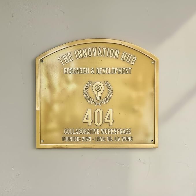 Personalized Plaque | Custom Engraved Wall Plate | Antique Style Name Plate for Home, Office, Shop, Memorial & Decor | Premium Quality Sign (Durable & Elegant) (Brass Plaques, 15"x12"inches)