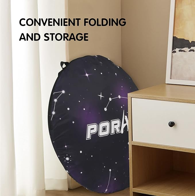 Porayhut Portable Baby Crib Net Safety Mesh Tent,Pop up Infant Mosquito Net, See Through Canopy Netting Cover for Baby&Toddler to Keep Baby from Climbing Out.