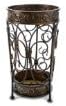 Super Quality Umbrella Stand, Umbrella Holder, Antique Look Metal, Entry Hallway Décor, Round Style, w/Removable Drip Tray. (Antique Bronze)