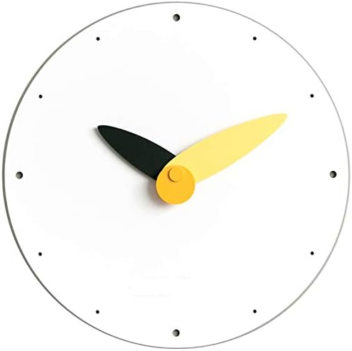 Stephanie Imports Modern Minimalist Yellow & Black Wall Clock