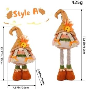 Extension-Type Scarecrow Doll for Fall Decor, Fall Gnomes,Thanksgiving Harvest Decorations, Expandable Garden Gnomes, Indoor Outdoor (Style C(boy))
