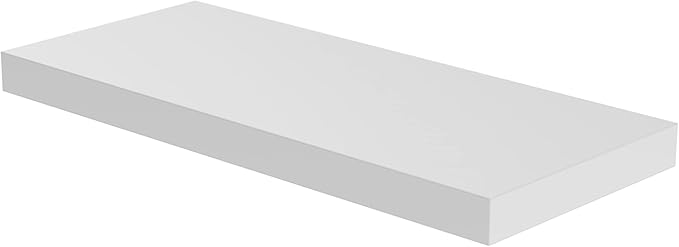 Floating Shelf, Set of 1 Wall Shelf, 30 in W x 12.75 in D x 2 in H Wooden Floating Wall Shelf with Invisible Brackets for Living Room/Bedroom/Bathroom/Kitchen Storage and Decor, White