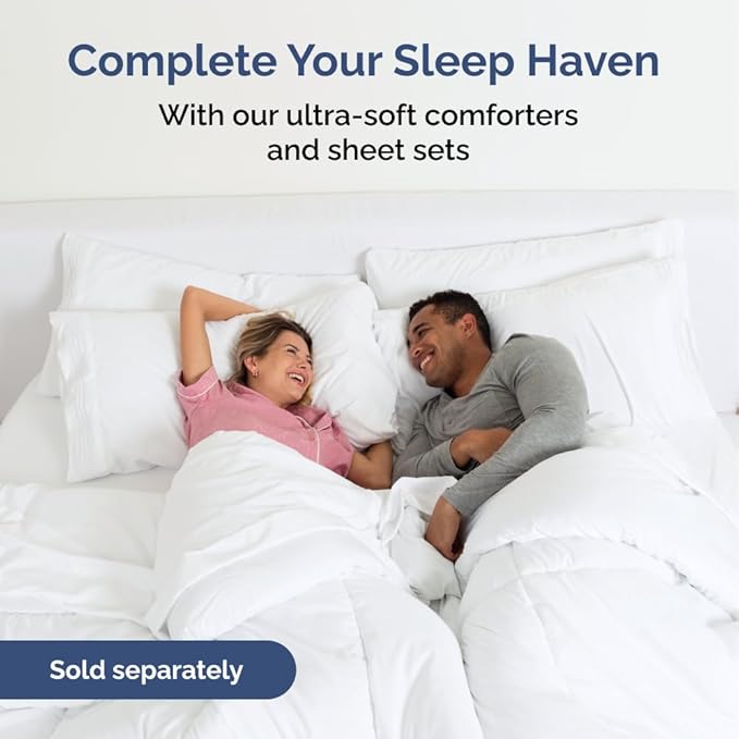 Wrap Around Dust Ruffle Bed Skirt - Ice Blue - Twin/Twin XL Size Beds w/ 12 Inch Drop - Easy Fit Elastic Strap - Adjustable Pleated Bedskirt w/Brushed Fabric - Wrinkle Free - Women, Men, Kids & Teens