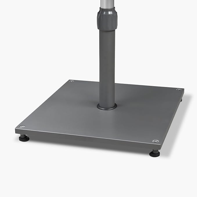 PURPLE LEAF Patio Umbrella Base Stand AT4020 Market Table Weighted Base Outdoor Heavy Duty Square Steel Plate Stand 44 LBS Black