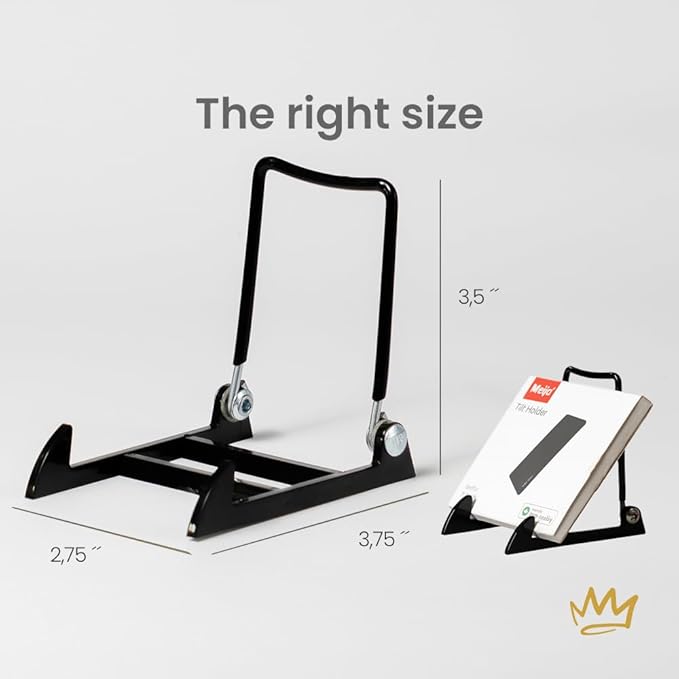 KINGDOM SOLUTIONS MADE IN USA 2-Pack Adjustable Acrylic Easels - Plate Stand - Sturdy Book Stand for Art, Pictures, Plates, Frames - Unique on the Market