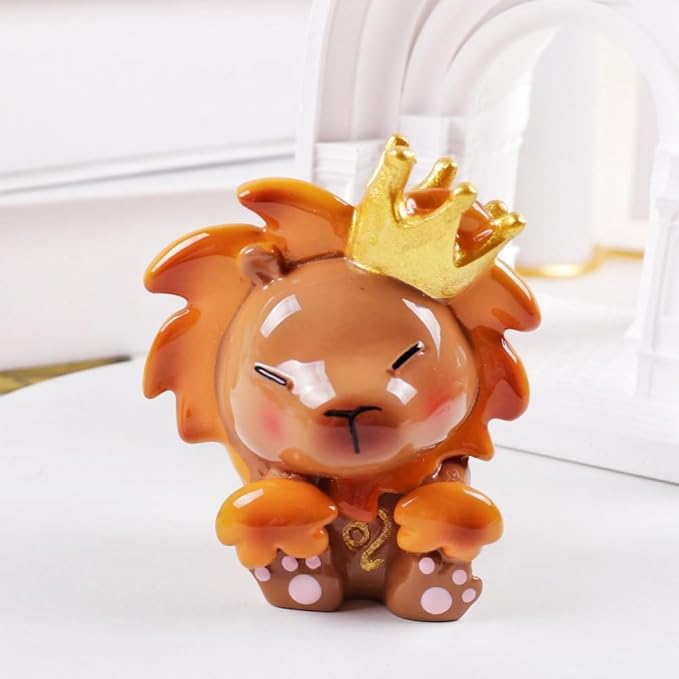 Capybara Zodiac Figurine, Leo Animal Theme Desk Decor, Resin Collectible(Leo)