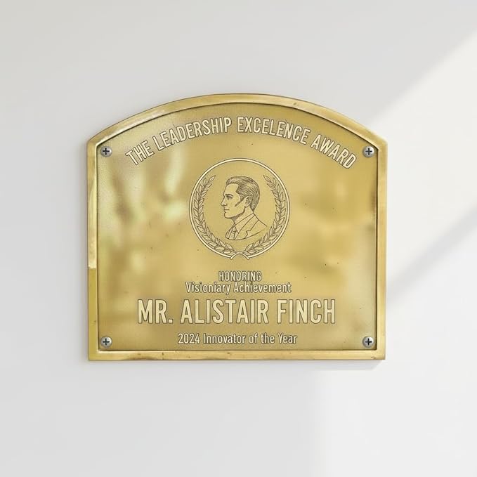 Personalized Plaque | Custom Engraved Wall Plate | Antique Style Name Plate for Home, Office, Shop, Memorial & Decor | Premium Quality Sign (Durable & Elegant) (Brass Plaques, 15"x12"inches)