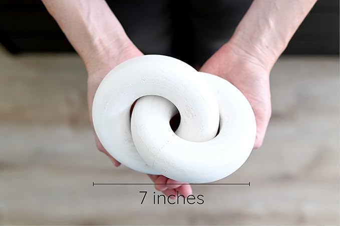 Rool Coffee Table Books Wood Knot Decor Shelf Decor Living Room Decor Mantle Decorations Coffee Table Decor Items Wooden Chain Link Decor White Décor