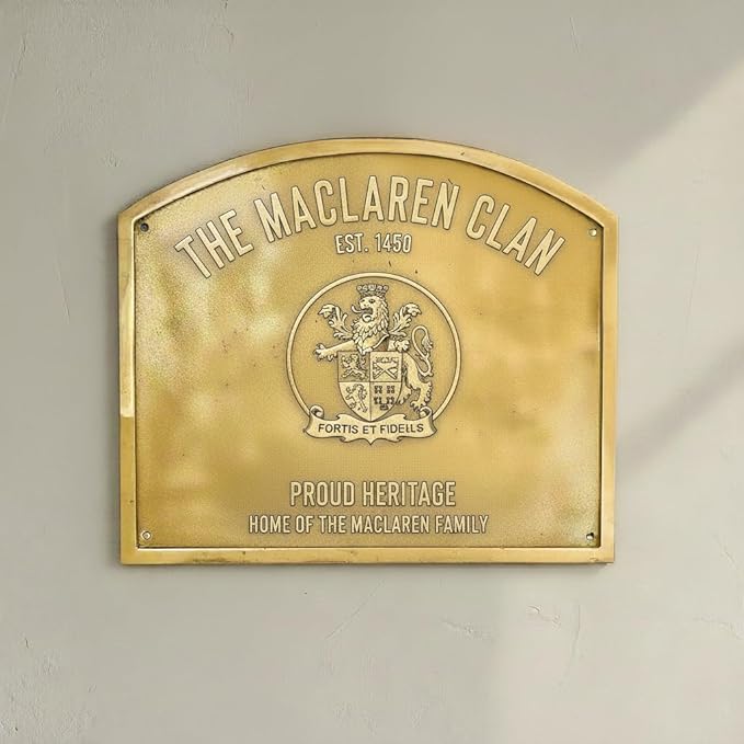 Personalized Plaque | Custom Engraved Wall Plate | Antique Style Name Plate for Home, Office, Shop, Memorial & Decor | Premium Quality Sign (Durable & Elegant) (Brass Plaques, 10"x8"inches)