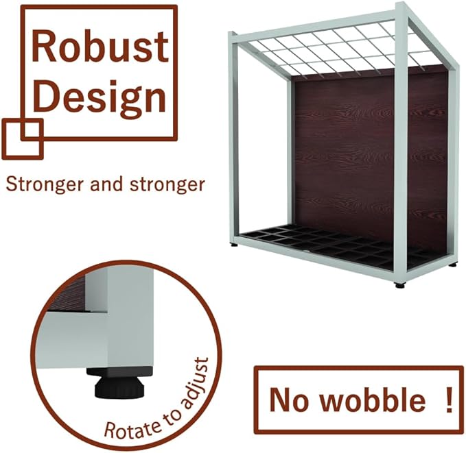 AKIRA Large Capacity Umbrella Stand for 24-Umbrellas Modern Natural Wood Grain & Gray Metal Entryway Organizer Rack Holder for Office or Lobby, Model US-US-0625-GYNA