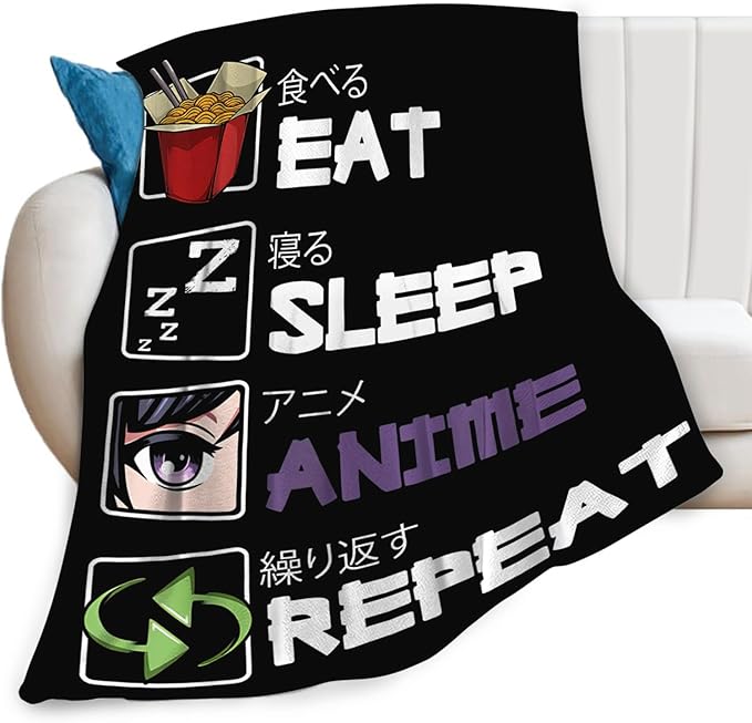 Anime Blanket for Girls Boys Anime Gifts Throw Blanket for Women Mens Lightweight Fuzzy Cozy Plush Flannel Fleece Blankets for Bed Decor 40"x50"