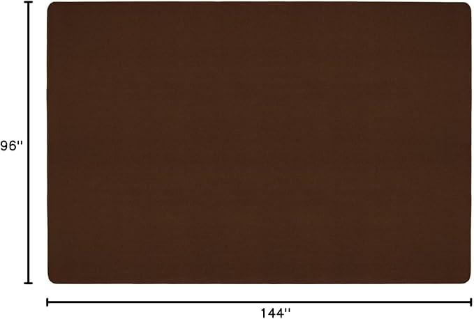 House, Home and More Skid-Resistant Carpet Indoor Area Rug Floor Mat - Chocolate Brown - 8 Ft X 12 Ft - Non Slip Rubber Backing, Stain Resistant, Dog Friendly, Living Room Bedroom Kitchen Entryway