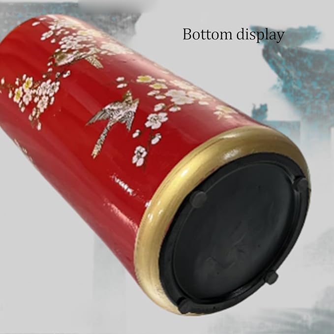 Ceramic Umbrella Stand Umbrella Holder for Entryway Hand-Made Umbrella Stand Barrels Umbrella Holder Cane Floor Standing Vase Ceramic Storage Bucket for Home Office Entrance Indoor.(C)