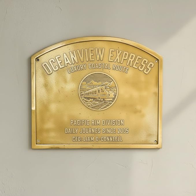 Personalized Plaque | Custom Engraved Wall Plate | Antique Style Name Plate for Home, Office, Shop, Memorial & Decor | Premium Quality Sign (Durable & Elegant) (Brass Plaques, 10"x8"inches)