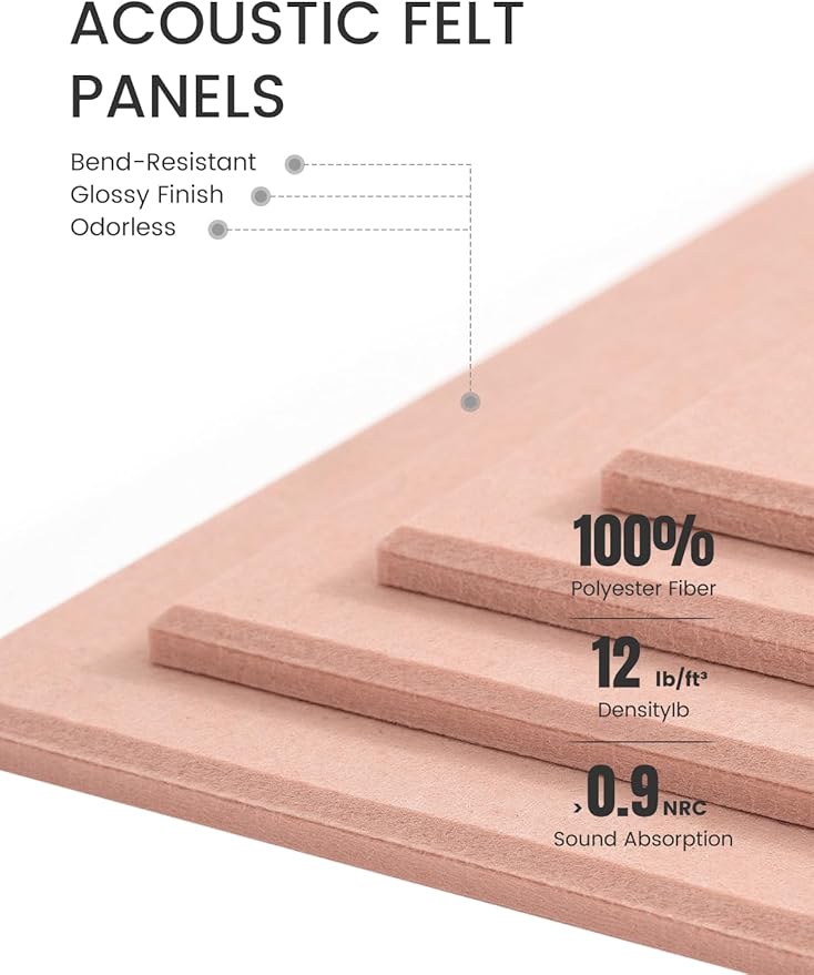 Fluxynara Large Felt Bulletin Board 48" x 36" Cork Board Alternative-12 Pack with 70 Safe Removable Adhesive Tabs, Cork Boards for Walls Cork Board for Home Office Classroom Pin Board - Pink