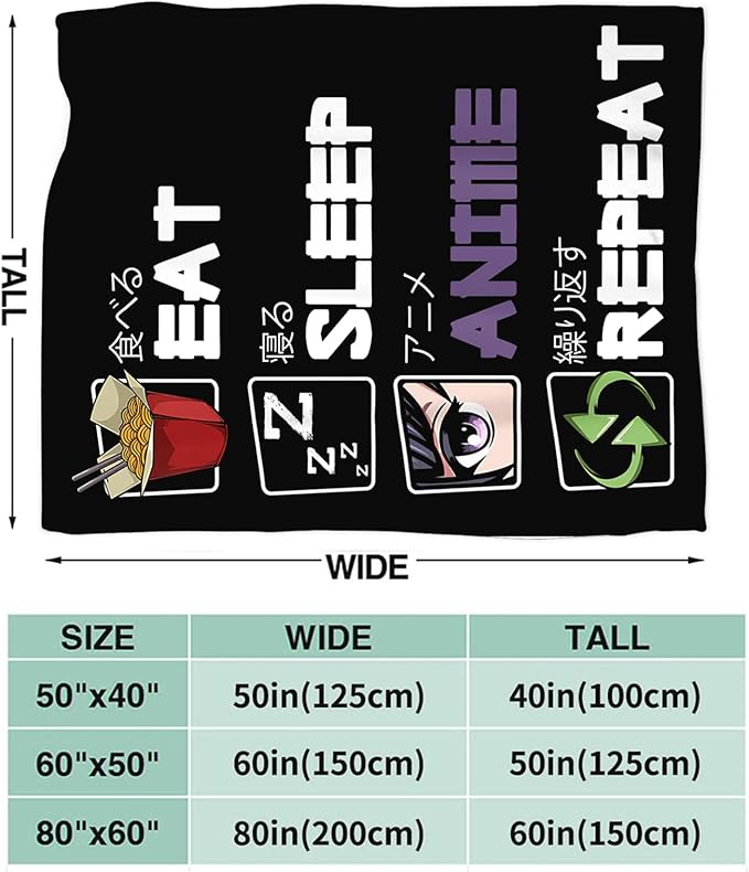 Anime Blanket for Girls Boys Anime Gifts Throw Blanket for Women Mens Lightweight Fuzzy Cozy Plush Flannel Fleece Blankets for Bed Decor 60"x80"