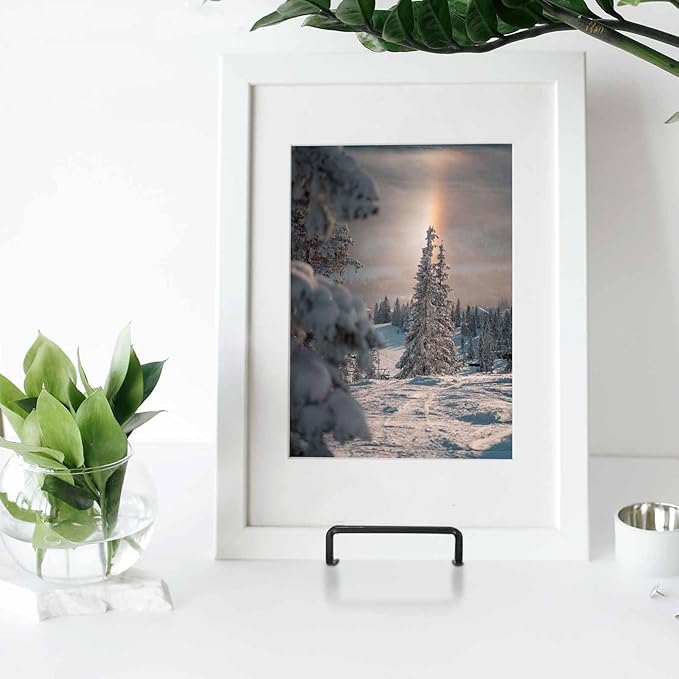 Decolore 4 Pack 10 Inch Large Display Stands Square Plate Holder Display Stand Black Frame Stand Tabletop Easel Stand for Picture, Decorative Plate, Photo Easel and Artistic Work