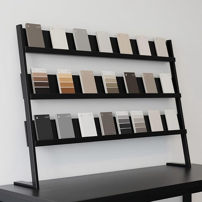 Floor Tile Display Stand, 3 Tier Standing Ceramic Tile Sample Display Rack, Sample Storage Rack, Show Shelf Holder, for Commercial Exhibition(60cm/23.6in)