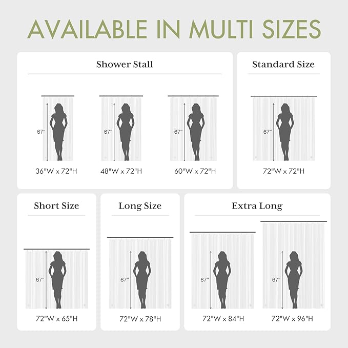 AmazerBath Extra Long Shower Curtain Liner, Clear, 84 Inches Long, 72x84 Plastic Curtain Liner, Cute PEVA Tall Shower Liner for Bathroom with 3 Magnets