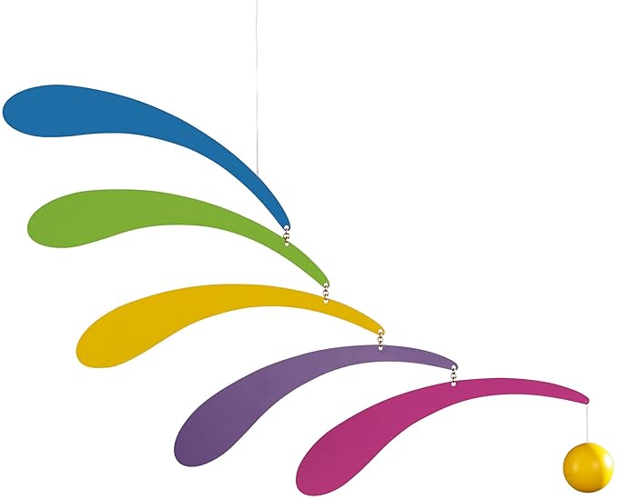 Flowing Rhythm Rainbow Hanging Mobile - 18 Inches - Handmade in Denmark by Flensted