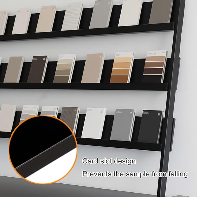 Floor Tile Display Stand, 3 Tier Standing Ceramic Tile Sample Display Rack, Sample Storage Rack, Show Shelf Holder, for Commercial Exhibition(60cm/23.6in)