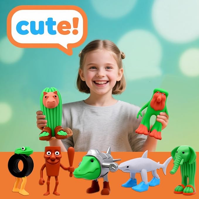 24PCS Tralalero Tralala Toys, Tung Tung Sahur & More – Mini Collectible Brainrot Toys for Desk Decor, BRR BRR Patapim,Meme Shark Collectible Animals Figurine Doll (24Pcs)
