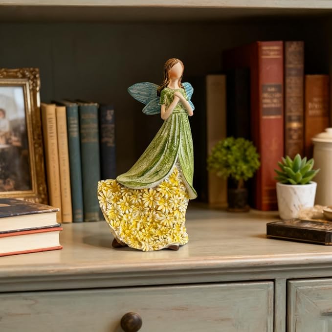Sunflower Angel Figurines Home Decor, Encouragement Anniversary Retirement Gift for Woman, Memorial Bereavement Sympathy Gifts Idea