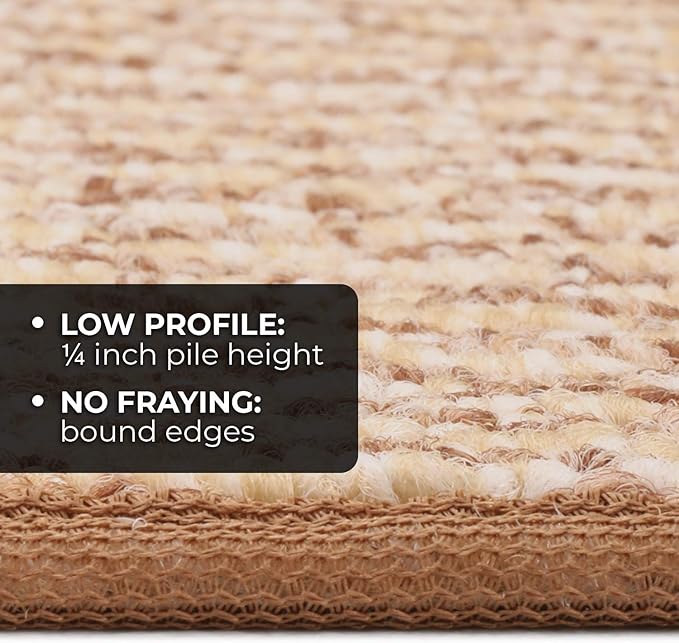 House, Home and More Skid-Resistant Carpet Indoor Area Rug Floor Mat - Praline Brown - 2 Ft X 3 Ft - Non Slip Rubber Backing, Stain Resistant, Dog Friendly, Living Room Bedroom Kitchen Entryway