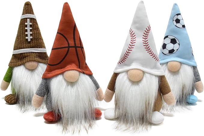 Little Baseball Gnomes Plush Ornaments Cute Swedish Tomte Nisse Dwarf Gnome Doll Sports Game Fans Gifts Tiered Tray Home Decoration