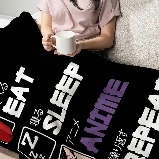 Anime Blanket for Girls Boys Anime Gifts Throw Blanket for Women Mens Lightweight Fuzzy Cozy Plush Flannel Fleece Blankets for Bed Decor 40"x50"
