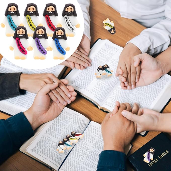 210 Pack Little Jesus Figurines in Bulk, Pocket Jesus Loves You, Jesus Small Figures, Little Tiny Jesus Figures for Church Christmas Party Favors Baptism Gifts Religious Gifts for Easter Egg Stuffers