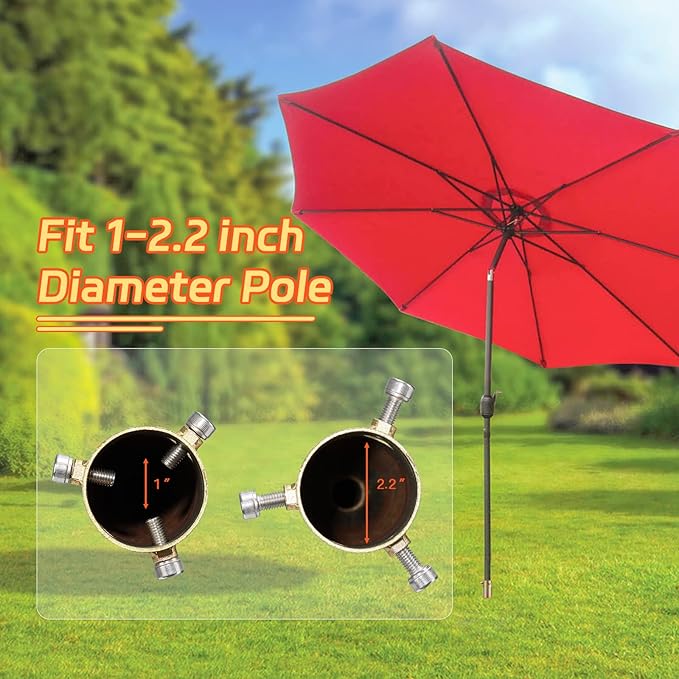 Beach Umbrella Sand Anchor,Heavy Duty Umbrella Holder Outdoor Base 17 Inches Metal No Dig Ground Umbrella Stand, Christmas Tree Stand Base