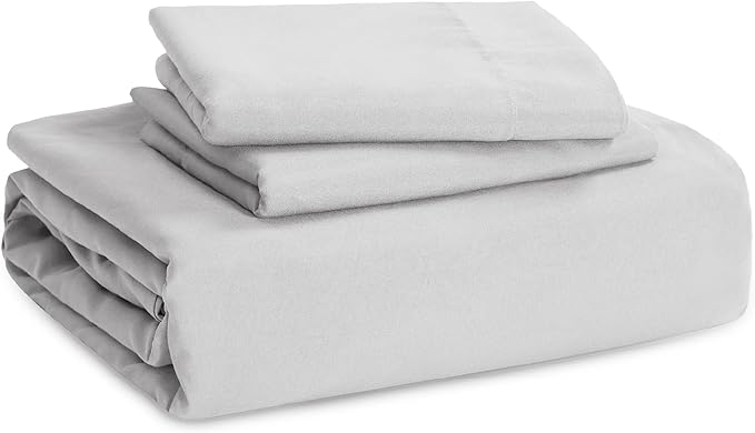 Bedsure Light Grey Oversized King Duvet Cover - 3 Pieces Prewashed Cotton-Like Polyester Extra Soft Bedding Set, Includes 1 Duvet Cover 120x98 Inches with Zipper Closure & 2 Pillow Shams, No Comforter