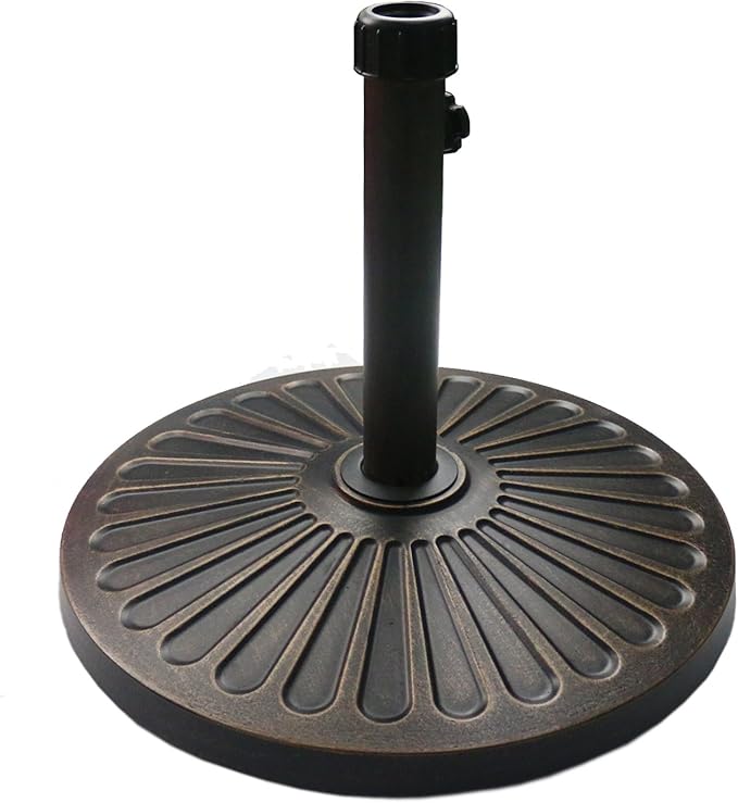 Sunnyglade 18" 22-lbs Outdoor Living Heavy Duty Round Antiqued Patio Umbrella Base (22LB)