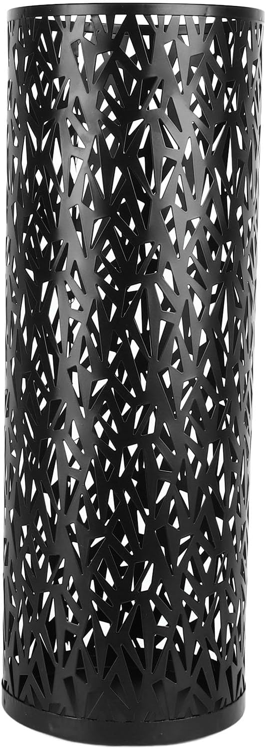 Umbrella Stand Umbrella Holder for Entryway,Umbrella Stand Rack,Metal Hollowed Freestanding Round Umbrella Holder Organizer Bin,Umbrella Rack Organizer Freestanding for Home Hotel Office(Medium-Black)