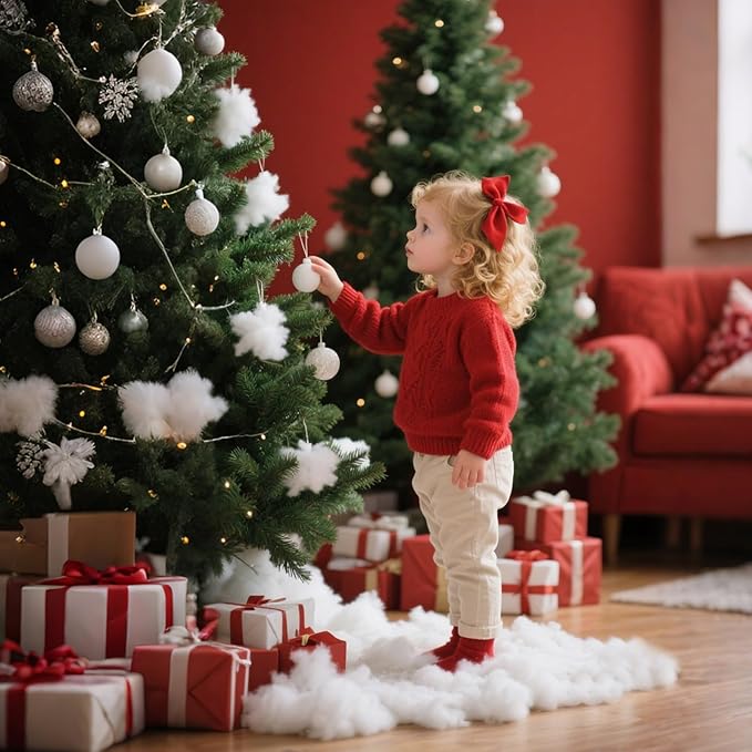 Christmas Fake Snow Decoration,35.2 Oz(1 Bag) White Artificial Snow Cotton Fluffy Fake Snow for Mantle Village,Nativity Set,Faux Snow Christmas Tree Decor,Winter Indoor Home Decoration