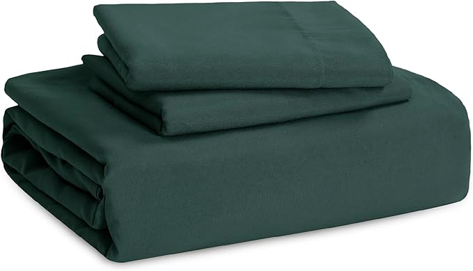 Bedsure Forest Green Duvet Cover King Size - 3 Pieces Prewashed Cotton-Like Extra Soft Bedding Set, Includes 1 Duvet Cover 104x90 Inches with Zipper Closure & 2 Pillow Shams, Comforter Not Included