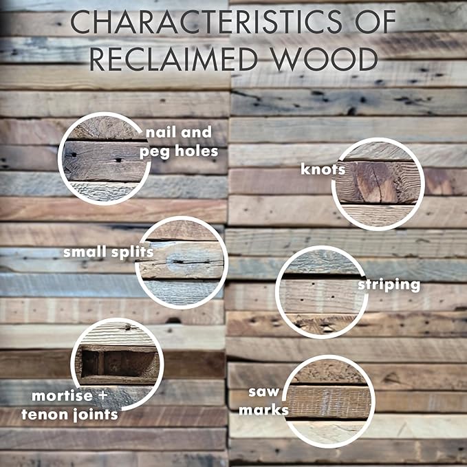 Urban Legacy Reclaimed Barnwood Planks | Floating Shelves for Wall w/Flush Mount Shelf Bracket Set Included | Set of 2 (Natural, 18" x 7" x 2")