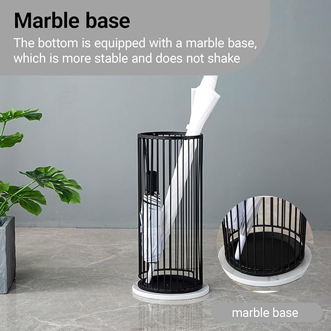 Large Capacity Umbrella Stand Rack Commercial,Large Capacity Metal Upright Umbrella Storage Cylinder,Metal Standing Umbrellas Holder(Gold)