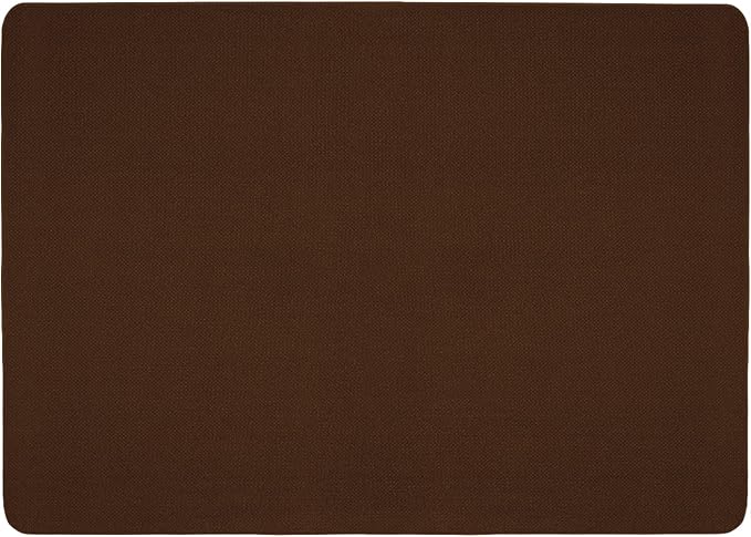 House, Home and More Skid-Resistant Carpet Indoor Area Rug Floor Mat - Chocolate Brown - 4 Ft X 6 Ft - Non Slip Rubber Backing, Stain Resistant, Dog Friendly, Living Room Bedroom Kitchen Entryway