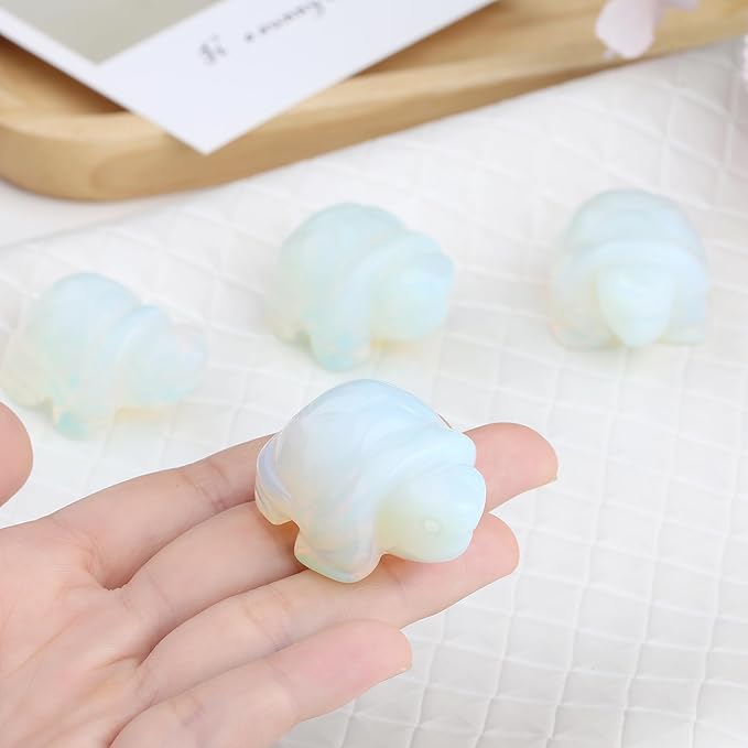 QINJIEJIE Opal Crystal Travel Turtle Figurines for Travelers Best Travel Gifts for Women Men Healing Crystals Sea Turtle Lovers Office Desk Decor Good Luck Gifts for Traveling Abroad
