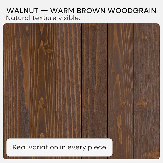 Homeforia Classic Walnut 42 inch Floating Shelf, High End Solid Real Wood Small 42inch Floating Shelves for Wall Mounted, 42in Floating Shelves, Heavy Duty Bracket, 42 X 6.5 X 1.75 inches, Set of 3