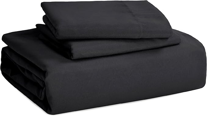 Bedsure Black California King Duvet Cover - Prewashed Cotton-Like Extra Soft Bedding Set, Includes 1 Cal King Duvet Cover 104x98 Inches with Zipper Closure & 2 Pillow Shams, Comforter Not Included