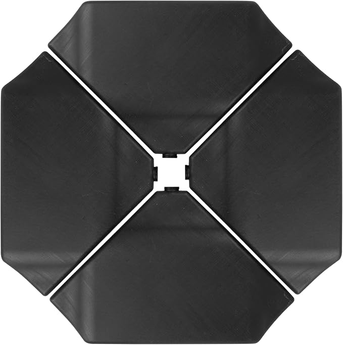 Abba Patio Umbrella Offset Base Stand 4PCS, Cantilever Umbrella, Heavy-Duty Square Stand, Sand Filled for Garden Law Backyard, Scratch-Resistant, 264lbs Capacity, Black