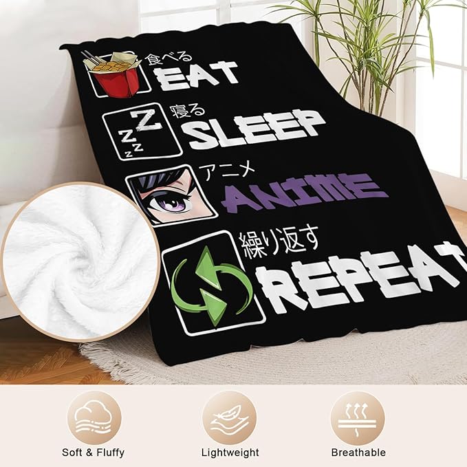 Anime Blanket for Girls Boys Anime Gifts Throw Blanket for Women Mens Lightweight Fuzzy Cozy Plush Flannel Fleece Blankets for Bed Decor 40"x50"