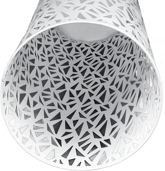 Umbrella Stand Umbrella Holder for Entryway,Umbrella Stand Rack,Metal Hollowed Freestanding Round Umbrella Holder Organizer Bin,Umbrella Rack Organizer Freestanding for Home Hotel Office(Large-White)