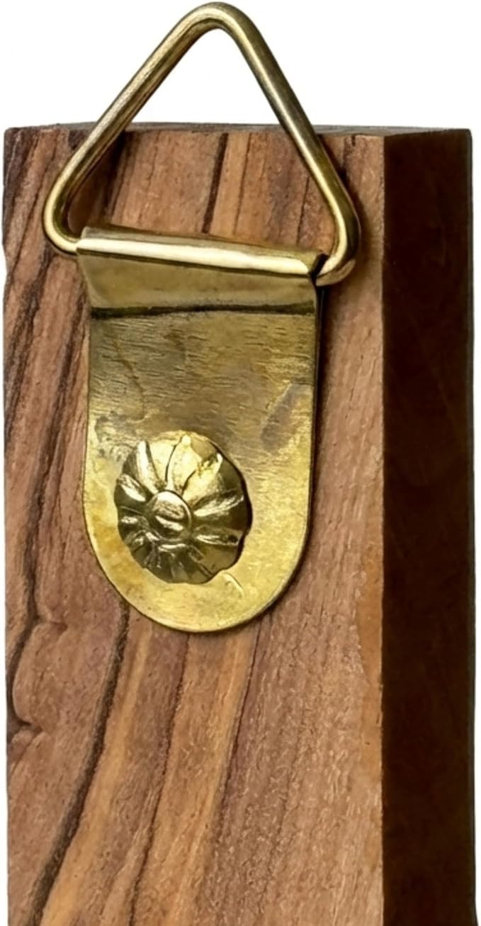 Spring Nahal Handcrafted Olive Wood Wall Cross from Bethlehem - Natural Finish Christian Crucifix with Certificate - 7.9 Inch / 20 cm