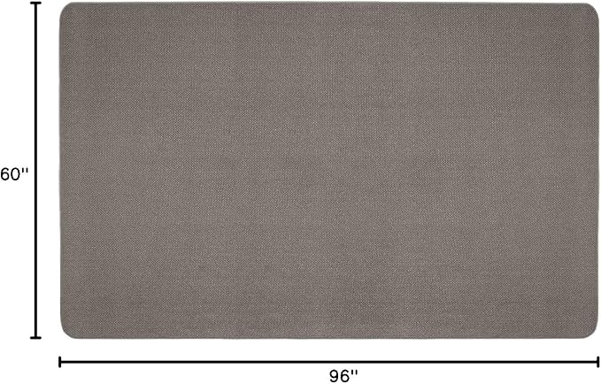 House, Home and More Skid-Resistant Carpet Indoor Area Rug Floor Mat - Gray - 5 Ft X 8 Ft - Non Slip Rubber Backing, Stain Resistant, Dog Friendly, Living Room Bedroom Kitchen Entryway