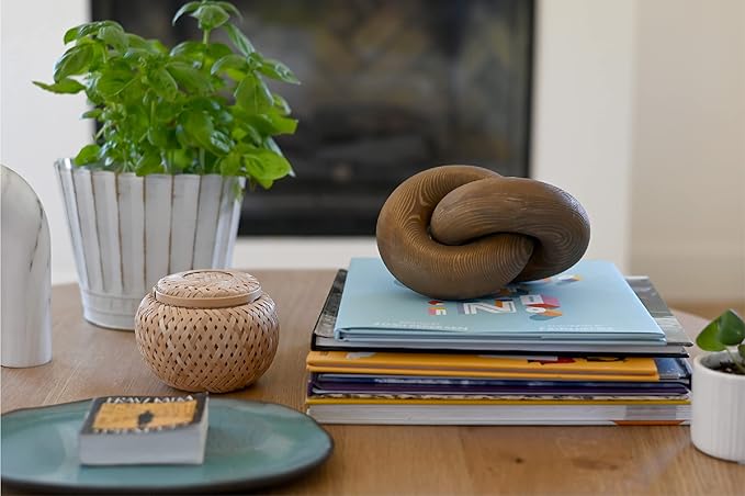 Rool Coffee Table Decor Coffee Table Books Decor Bookshelf Decorative Objects Modern Farmhouse Wood Knot Décor Dark Brown